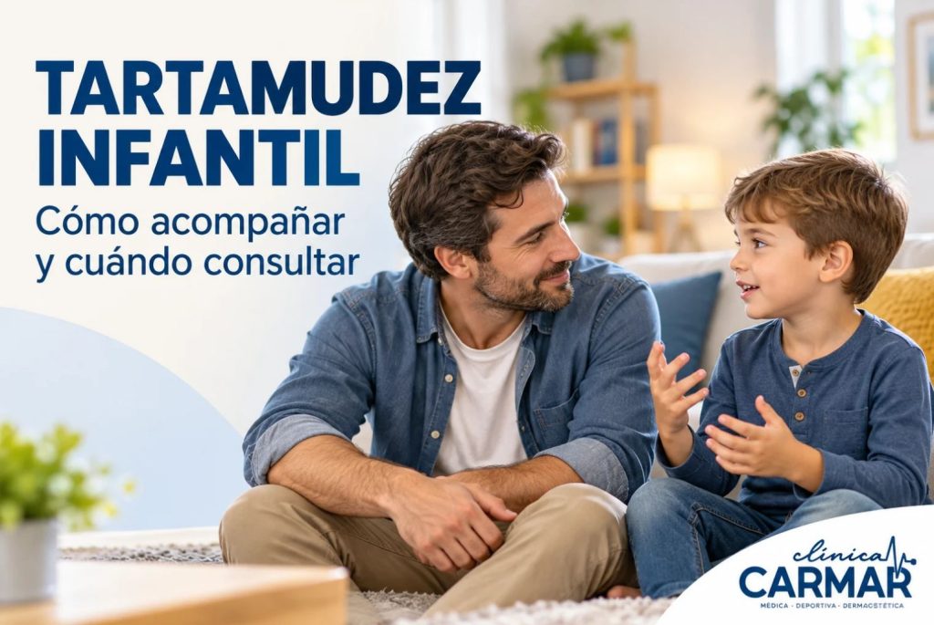 Padre escuchando a su hijo durante una conversación en casa.